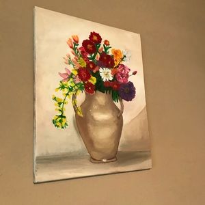 Wall Art - Original Oil Painting flowers Still 15x19” Wall Art - Original Oil Painting flowers Still 15x19”